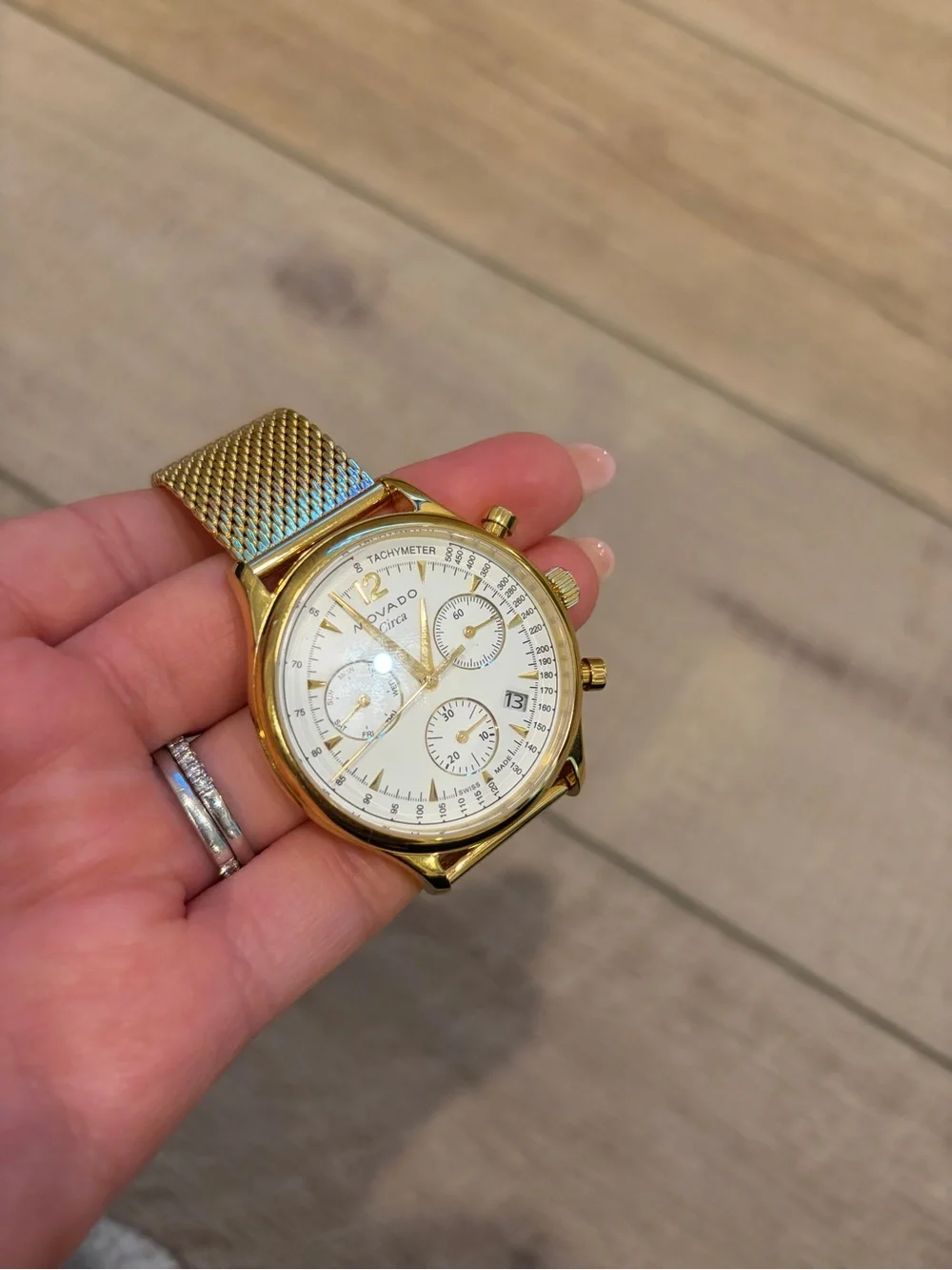 Movado heritage Circa Gold-Tone Men's Chronograph Watch